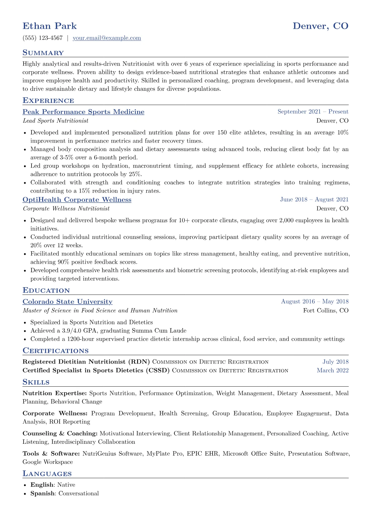 Sports & Corporate version - Page 1