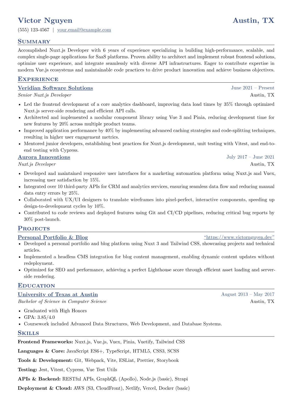 Nuxt.js Developer version - Page 1