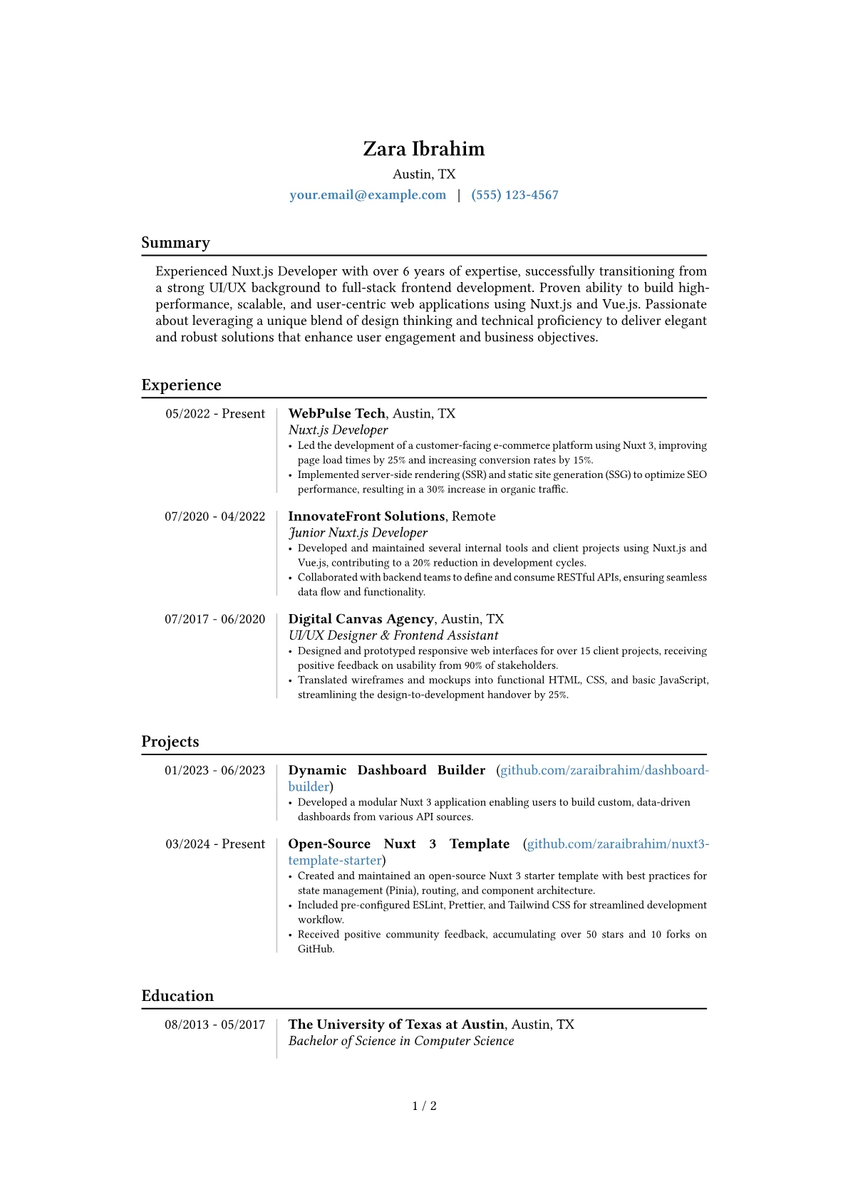 Career changer version - Page 1