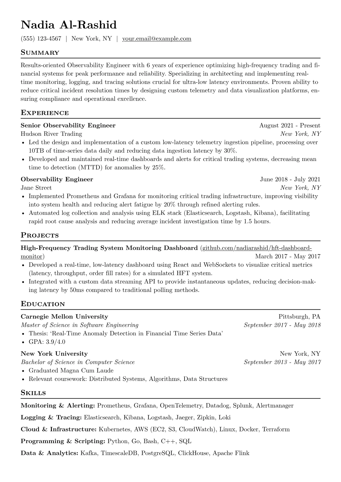 FinTech Observability version - Page 1