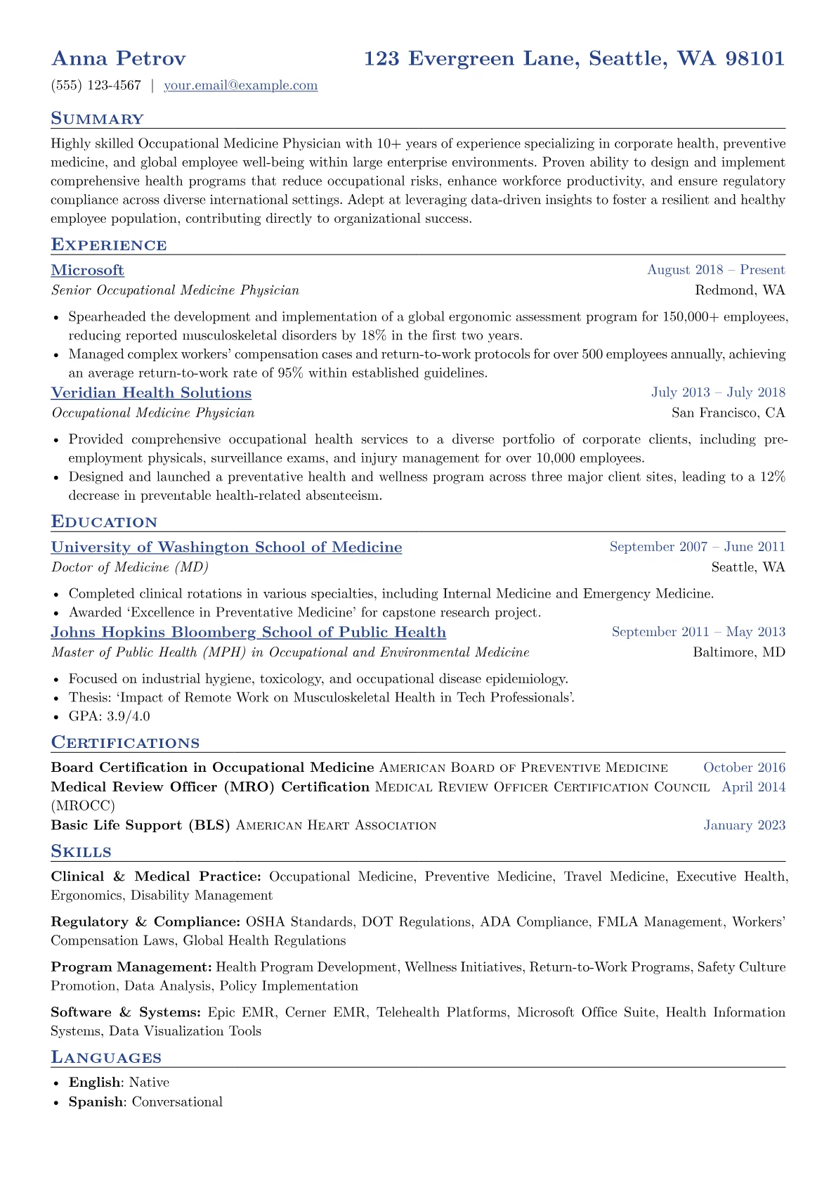 Clinical & Medical version - Page 1