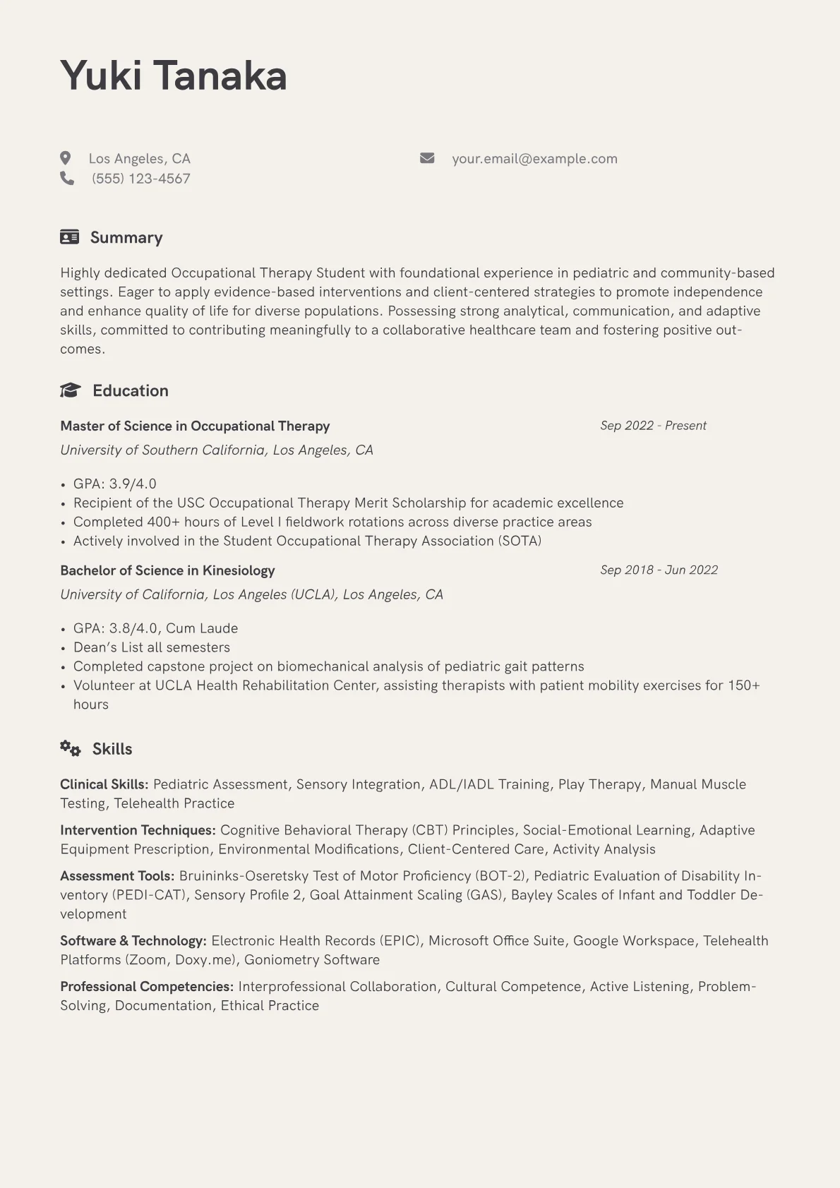 Occupational Therapy version - Page 1