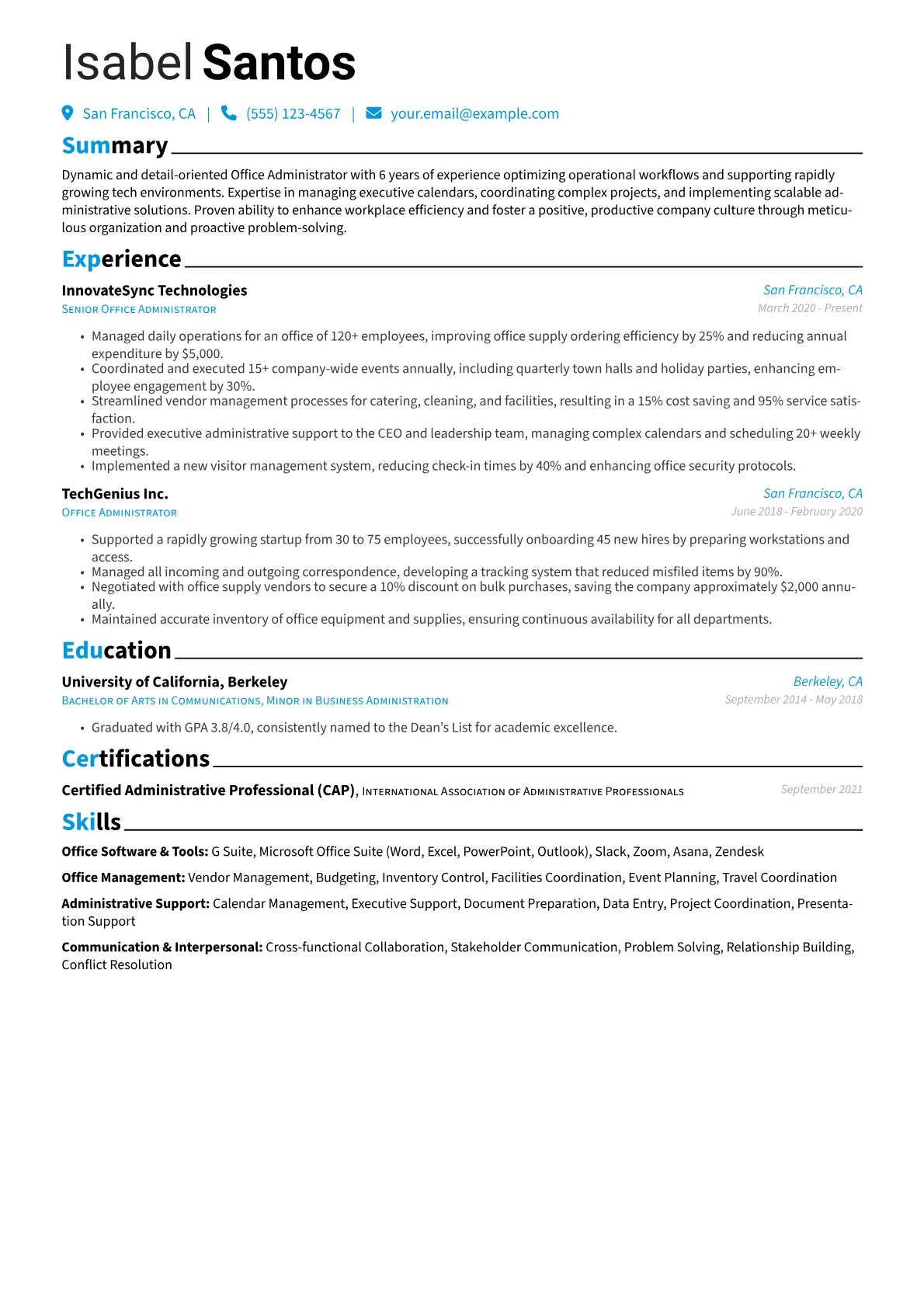 Office Administrator version - Page 1