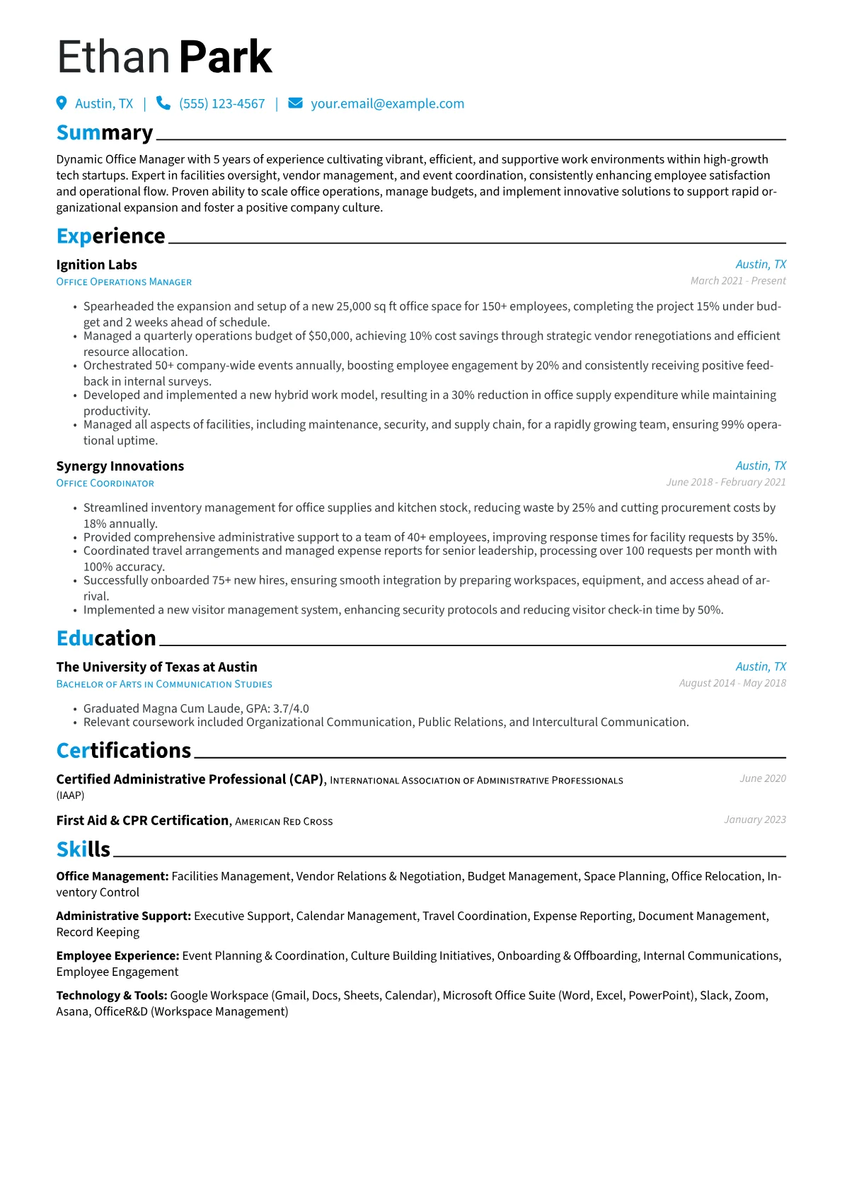 Tech Startup Office version - Page 1