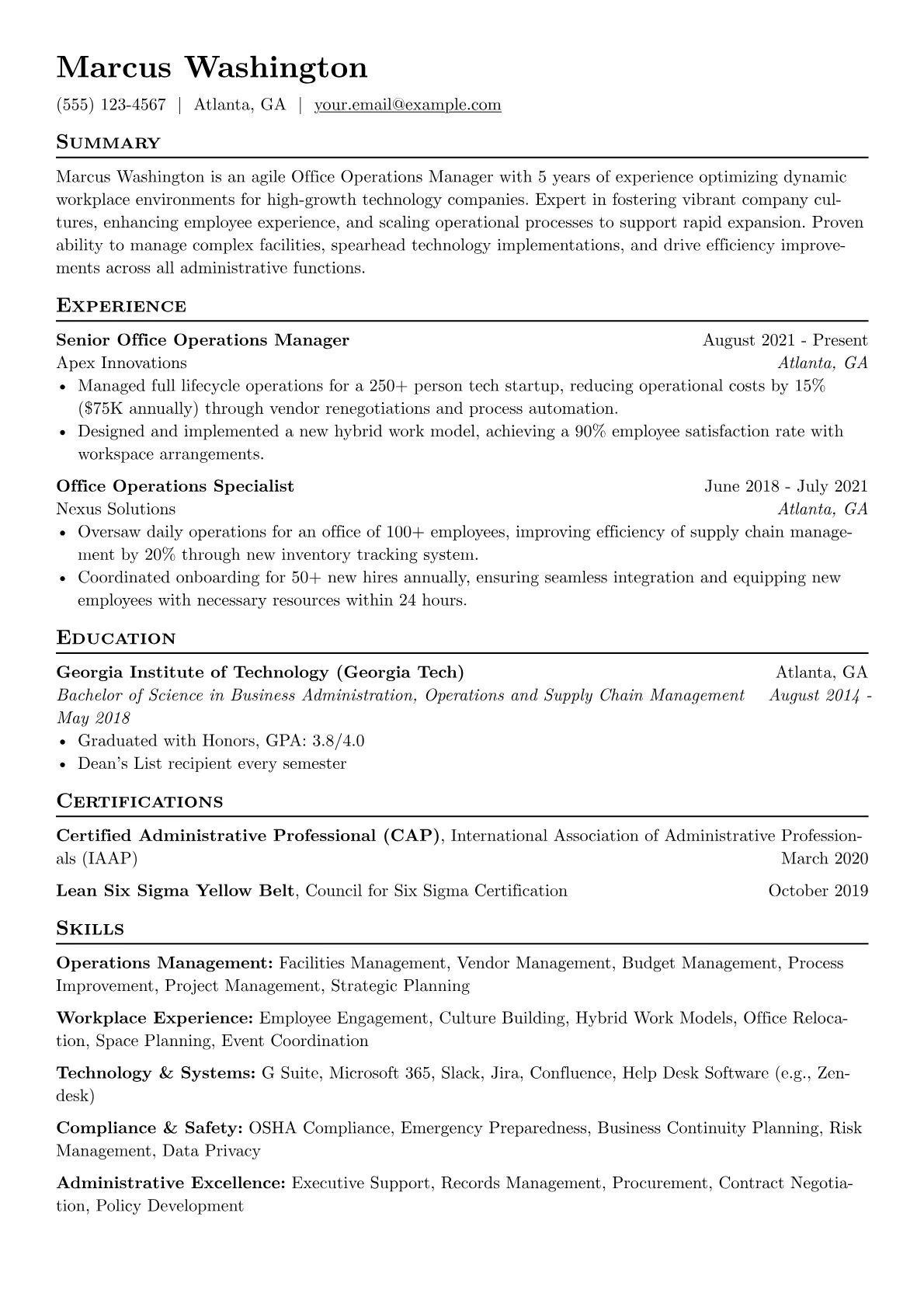Office Operations version - Page 1