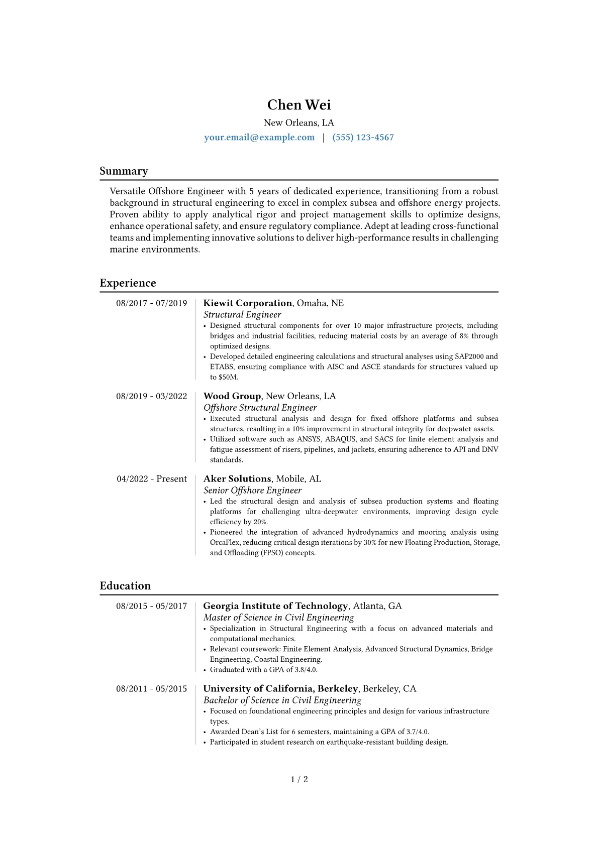 Career changer version - Page 1