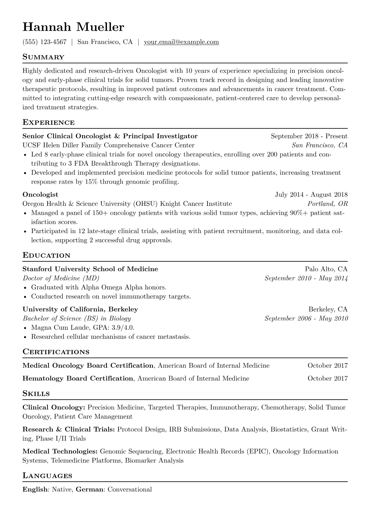 Senior Oncologist version - Page 1