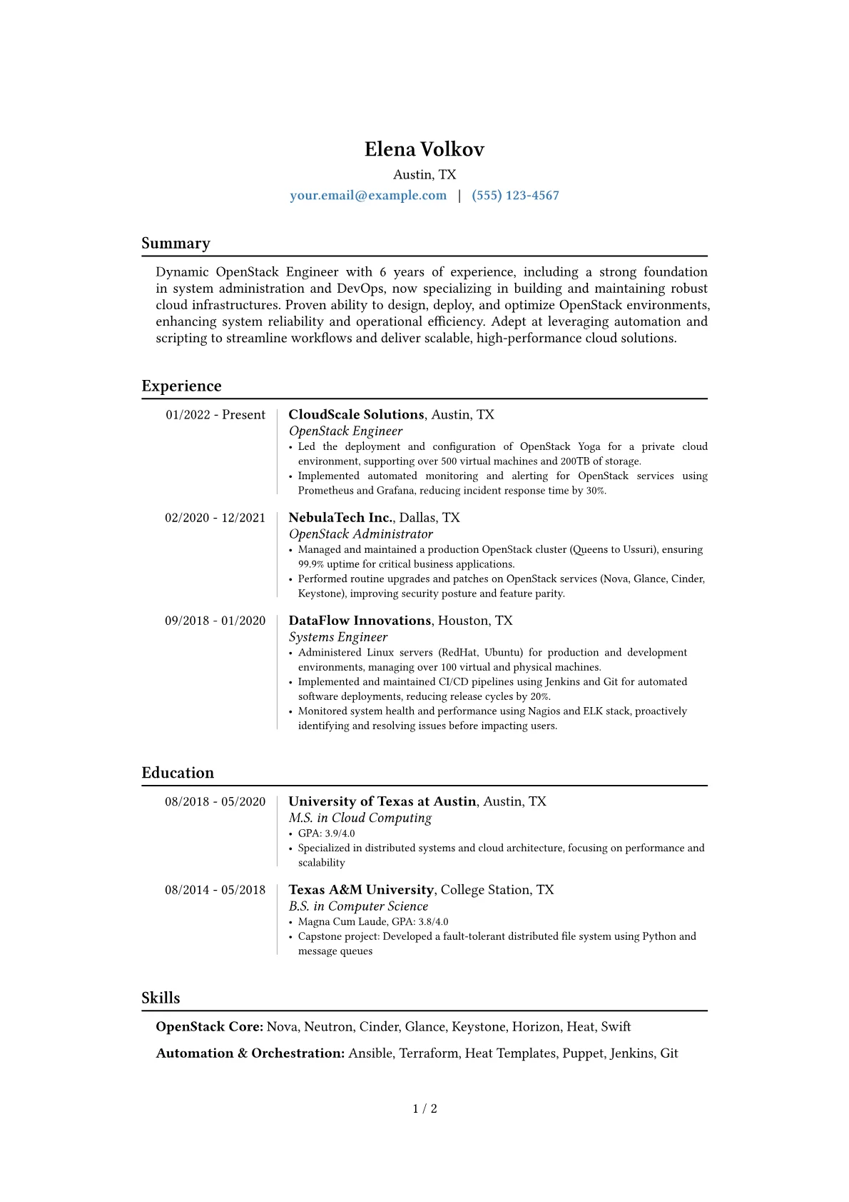 Career changer version - Page 1