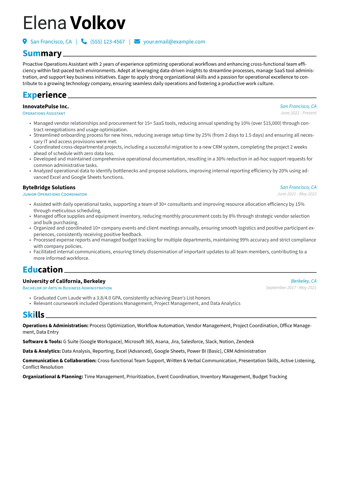 Operations Assistant version - Page 1