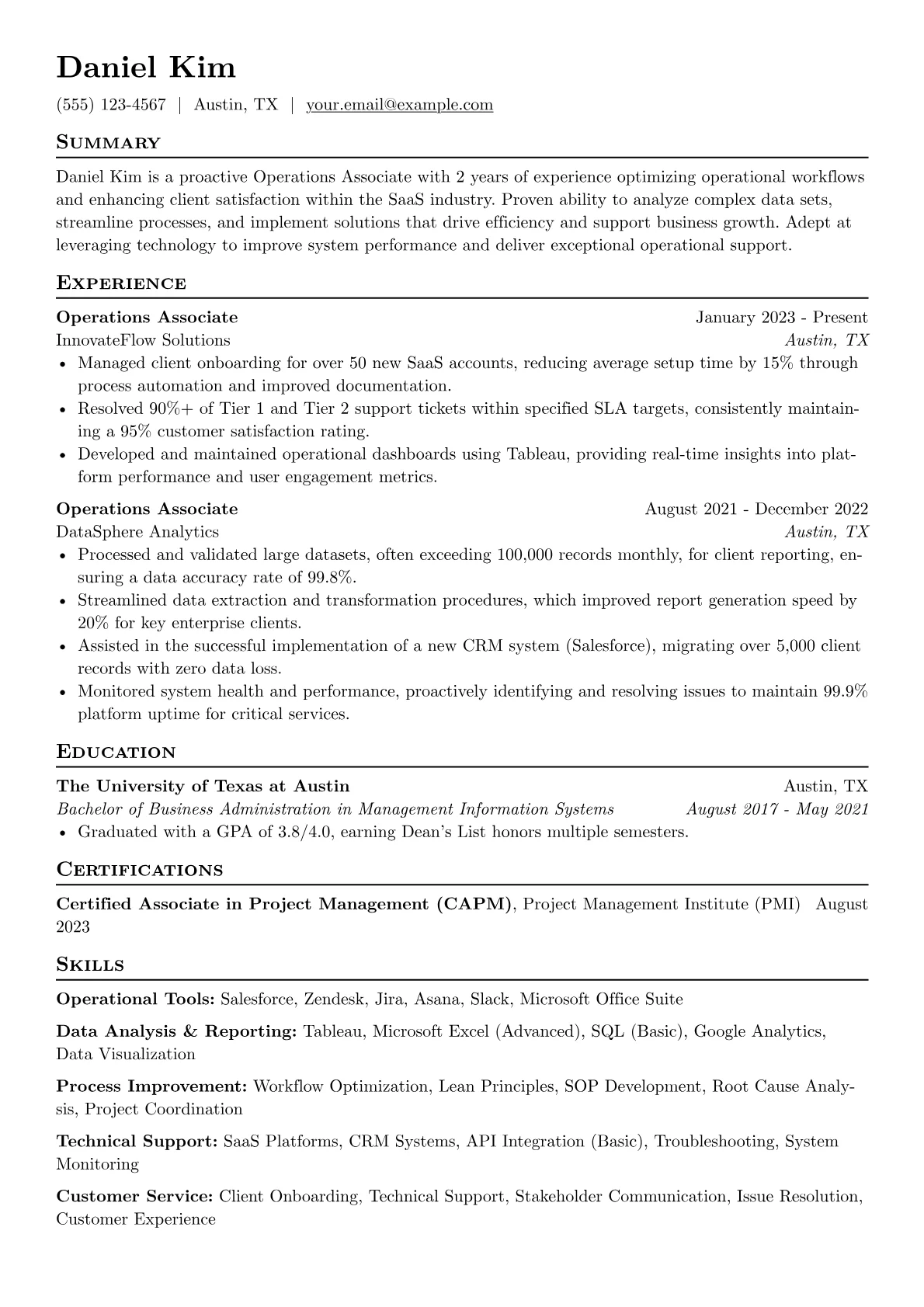 Operations Associate version - Page 1