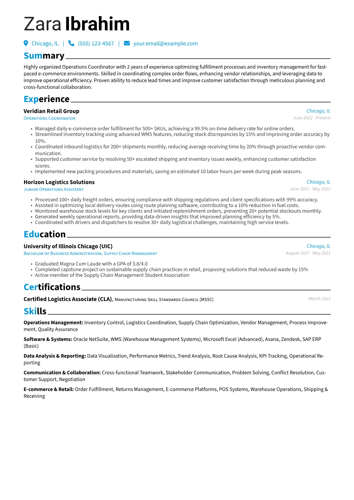 Operations Coordinator version - Page 1