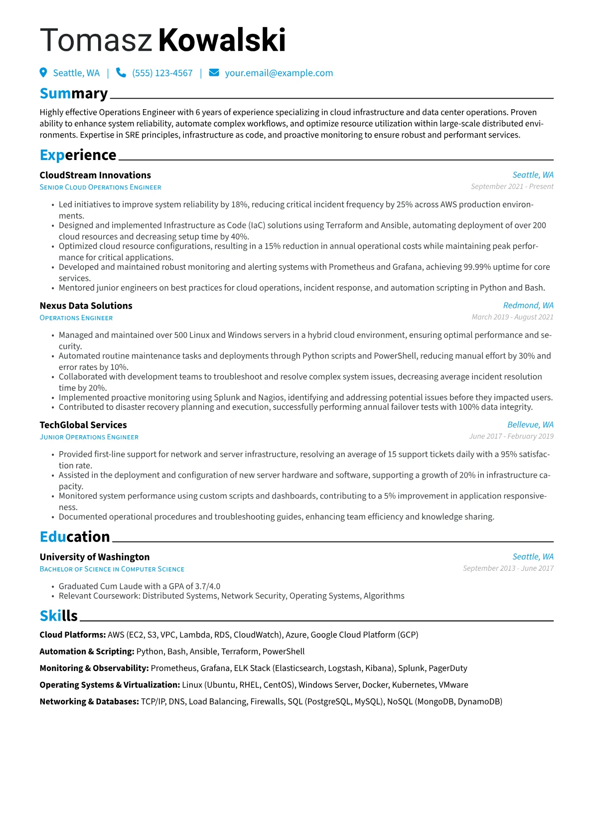 Operations Engineer version - Page 1