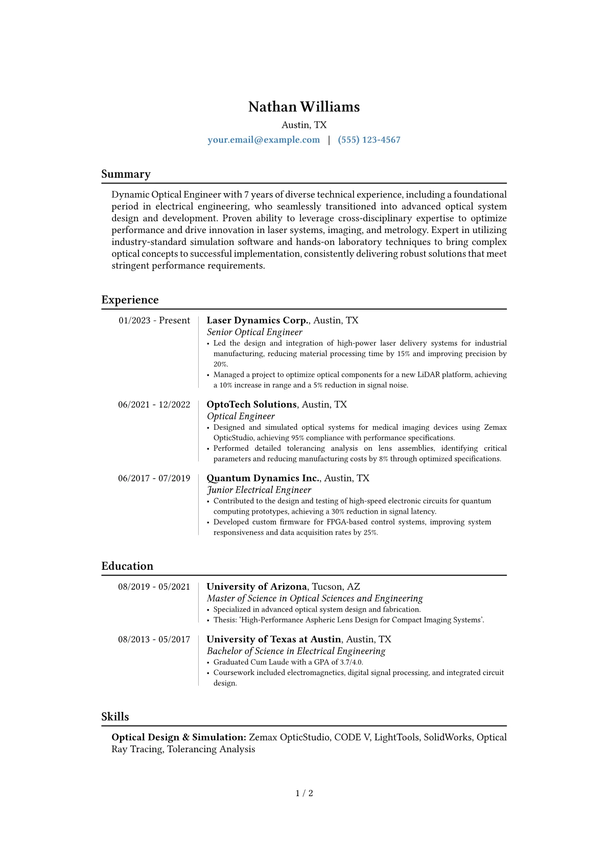 Career changer version - Page 1