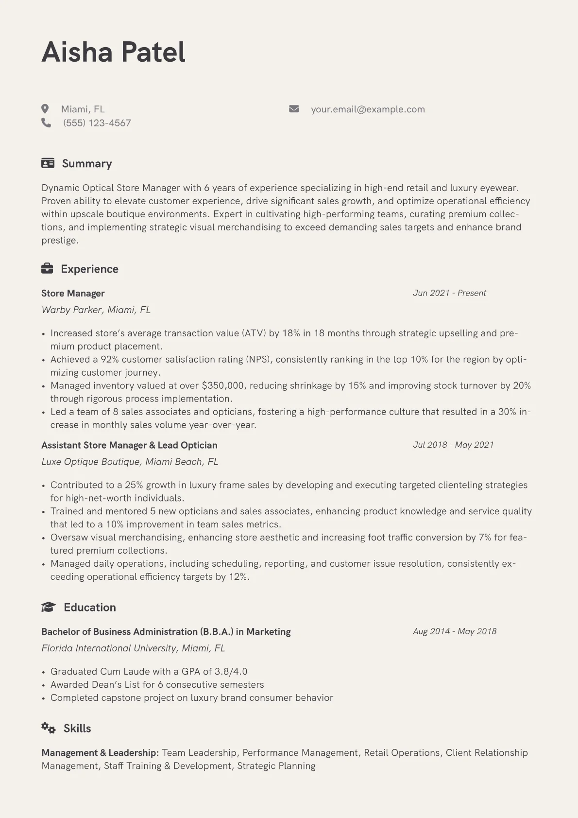 Management & Leadership version - Page 1