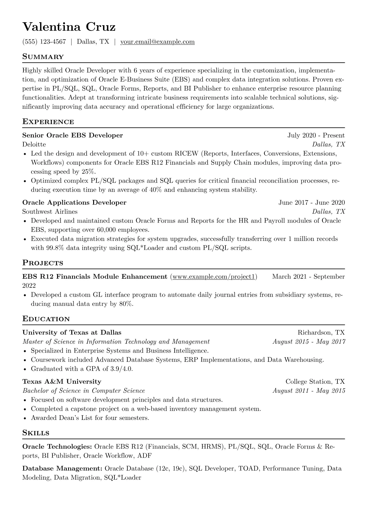 Oracle Developer - EBS version - Page 1