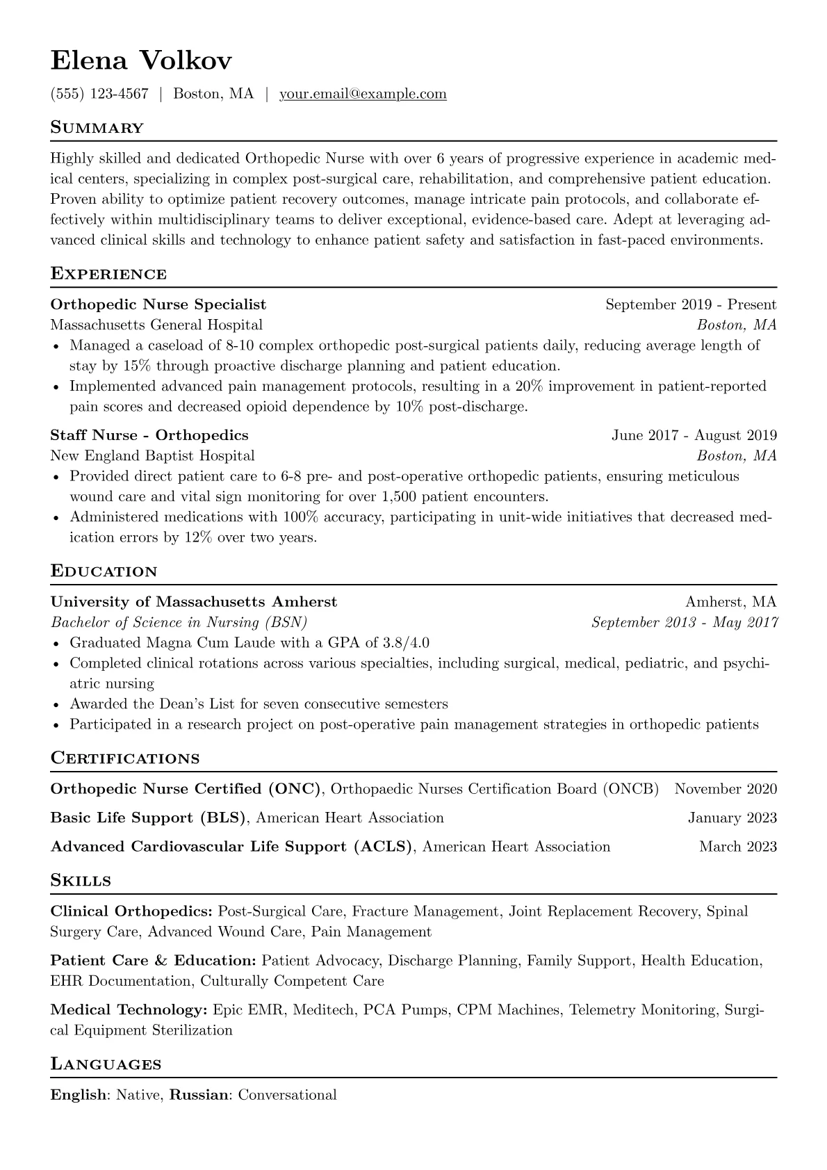 Orthopedic Nurse version - Page 1