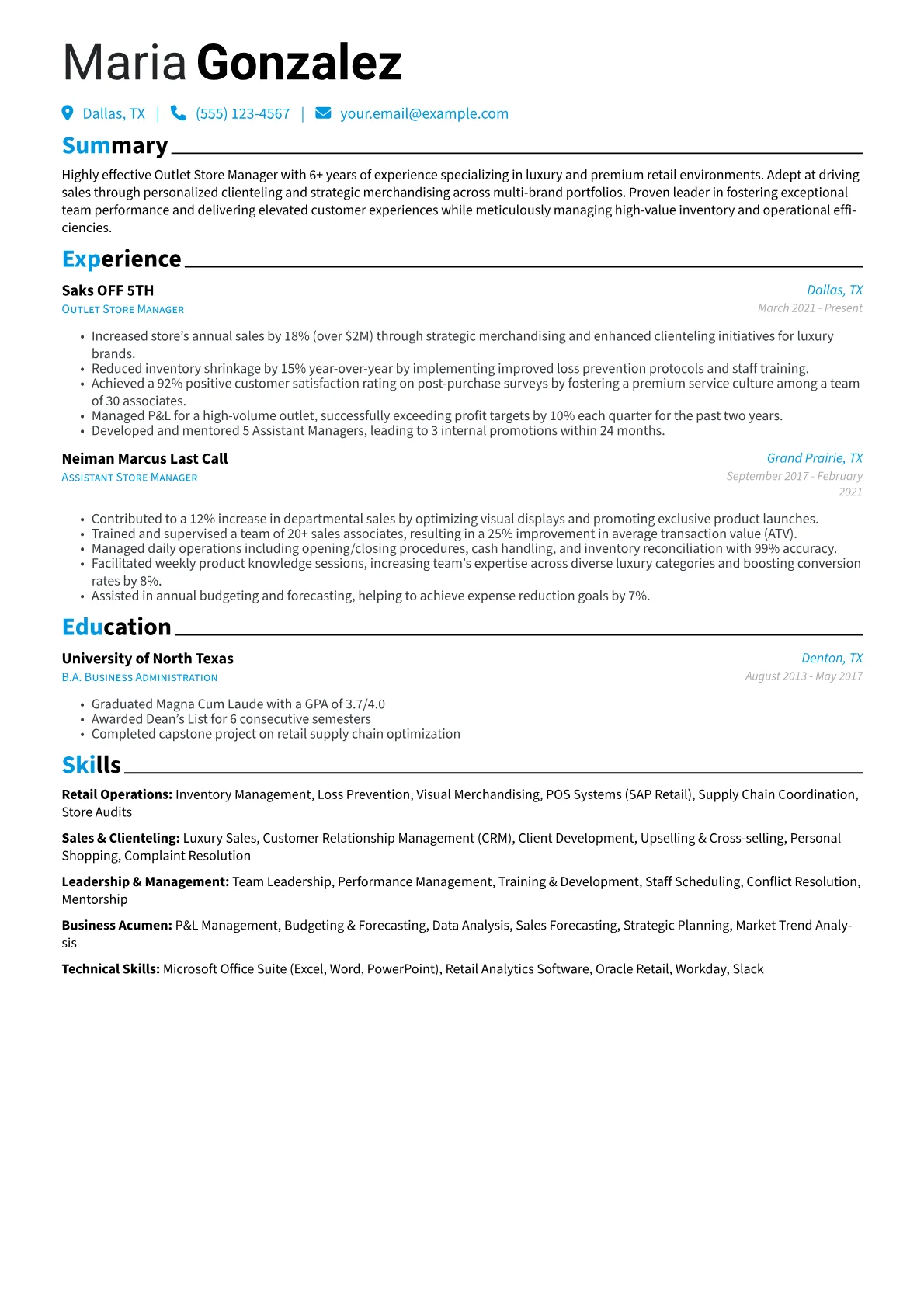Outlet Store Manager version - Page 1