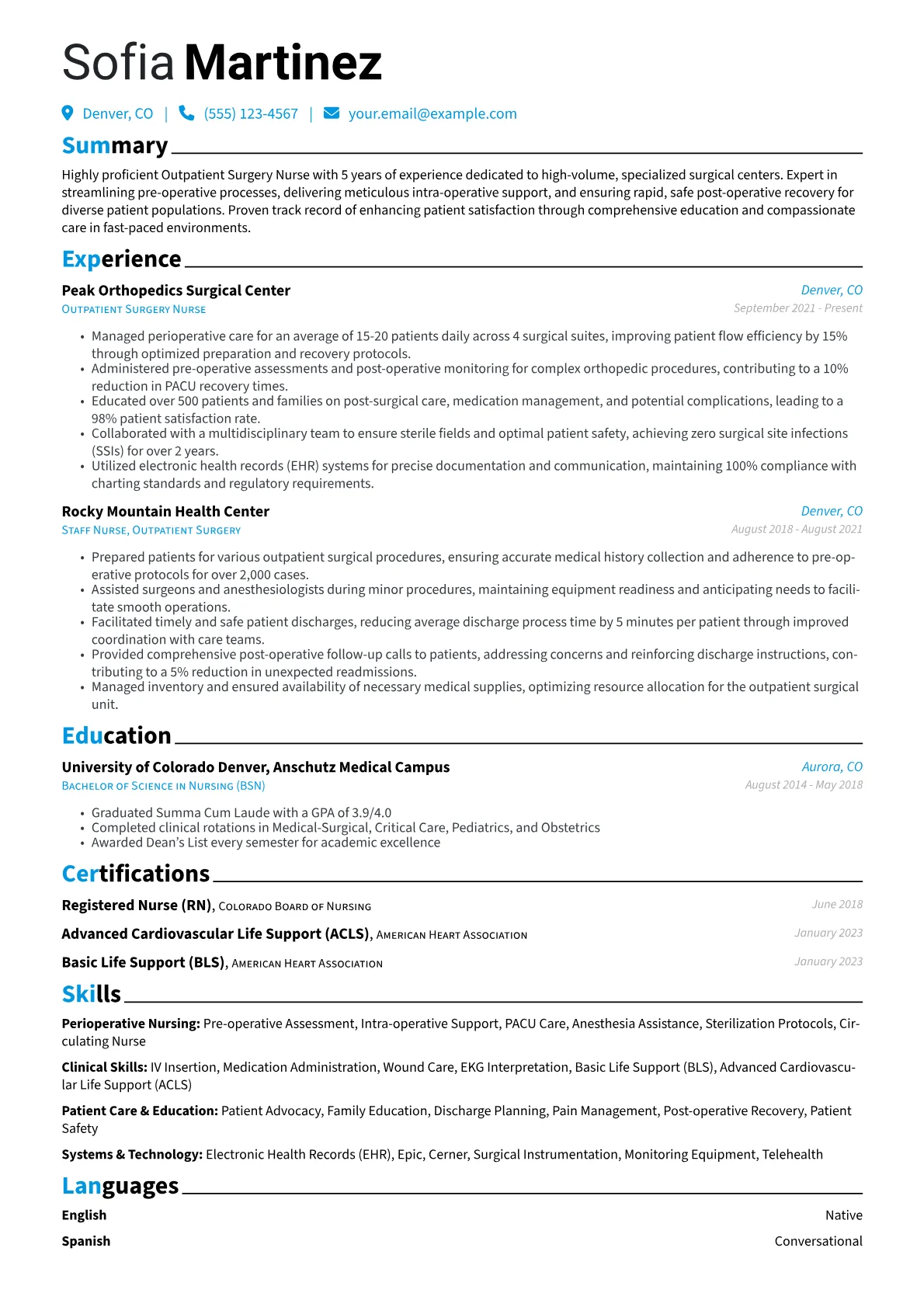 Outpatient Surgery version - Page 1