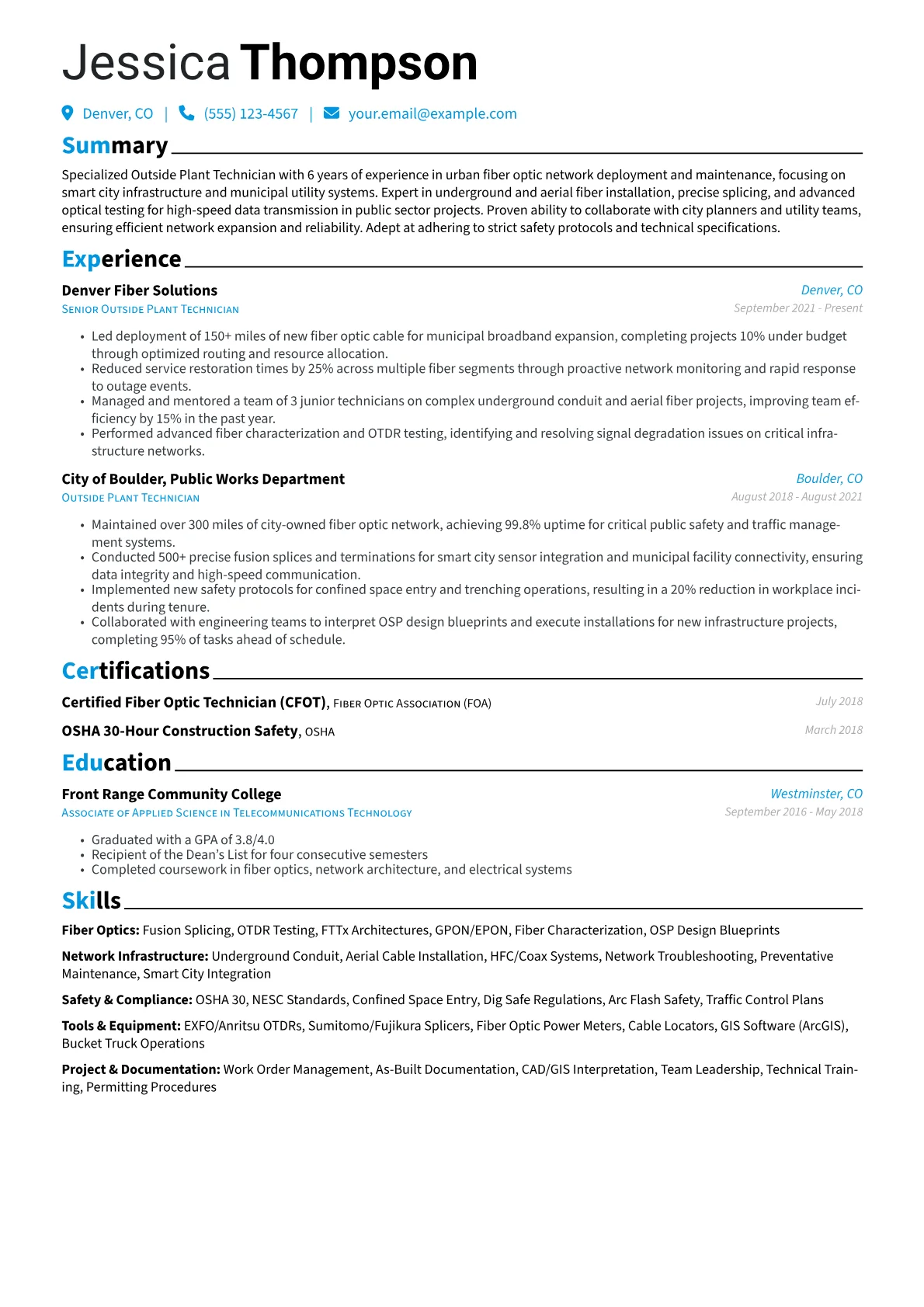 Municipal Fiber Specialist version - Page 1