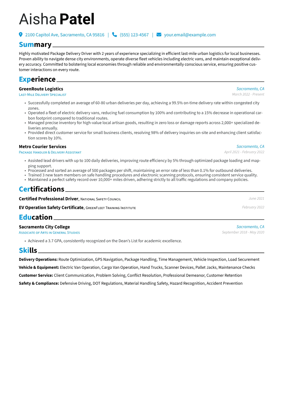 Delivery Operations version - Page 1