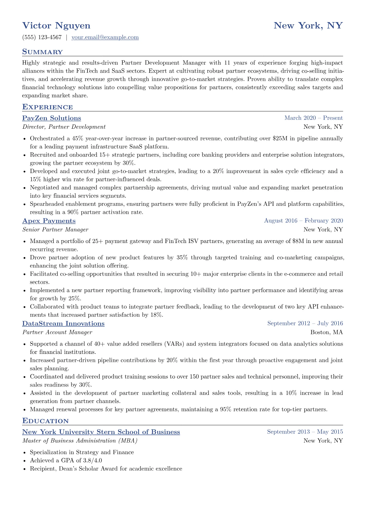 Partner Development version - Page 1