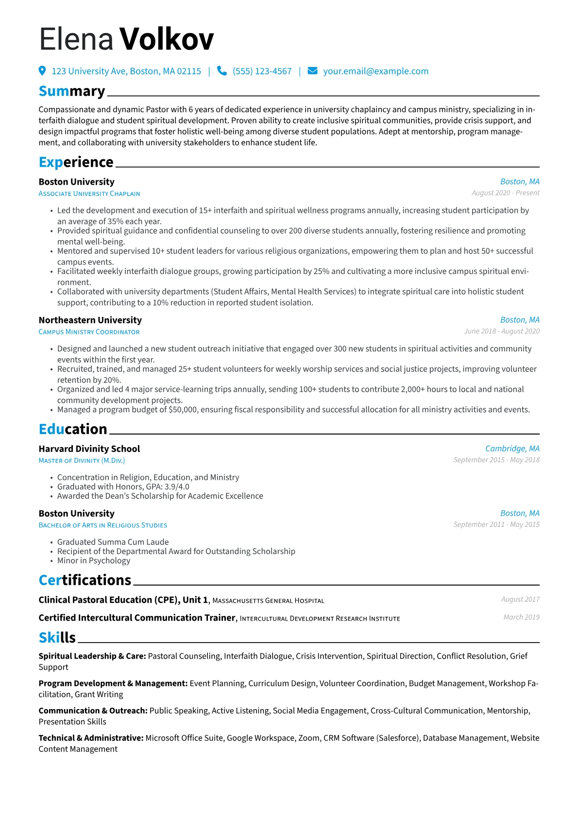 Campus Ministry Pastor version - Page 1