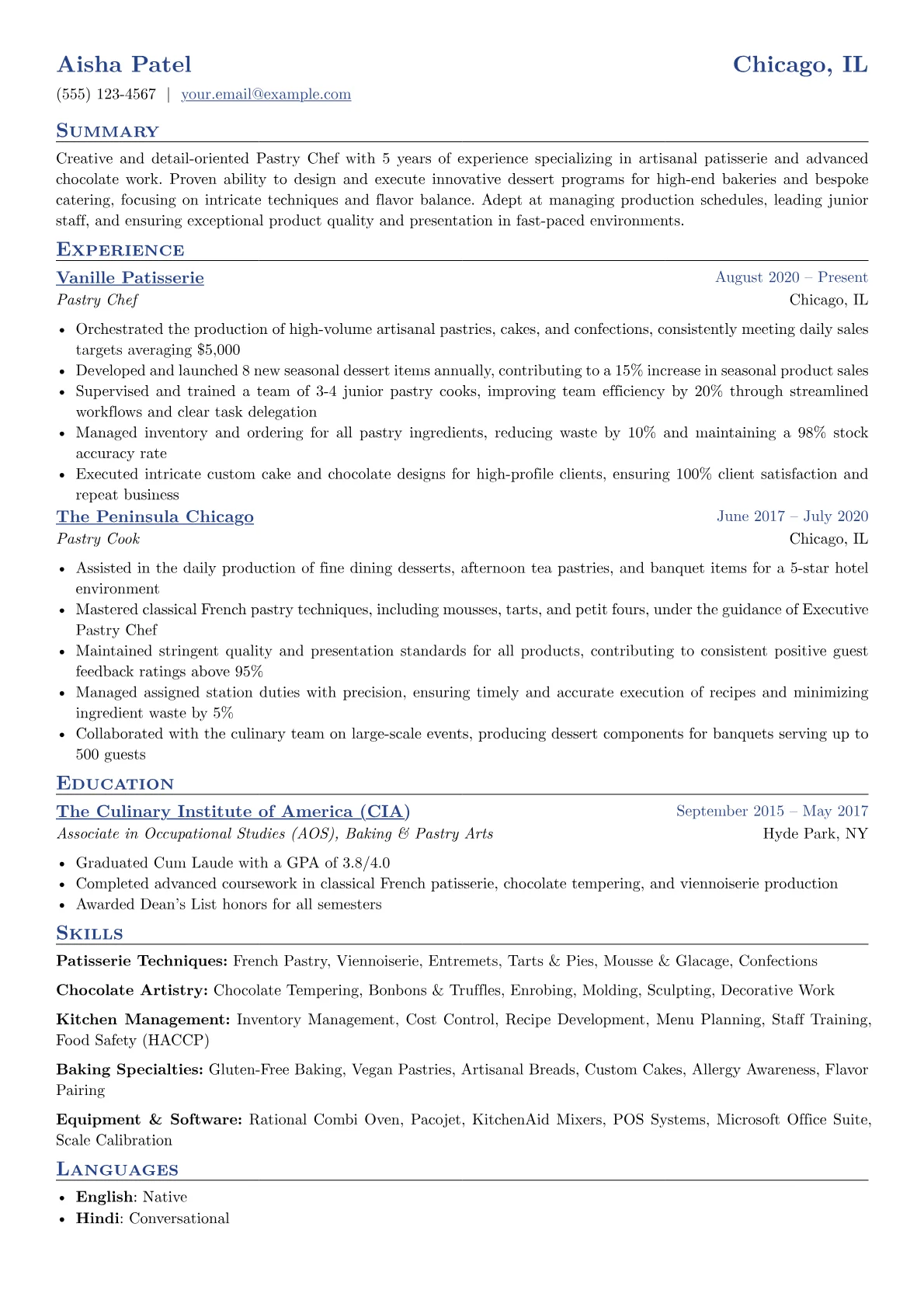 Pastry Chef version - Page 1
