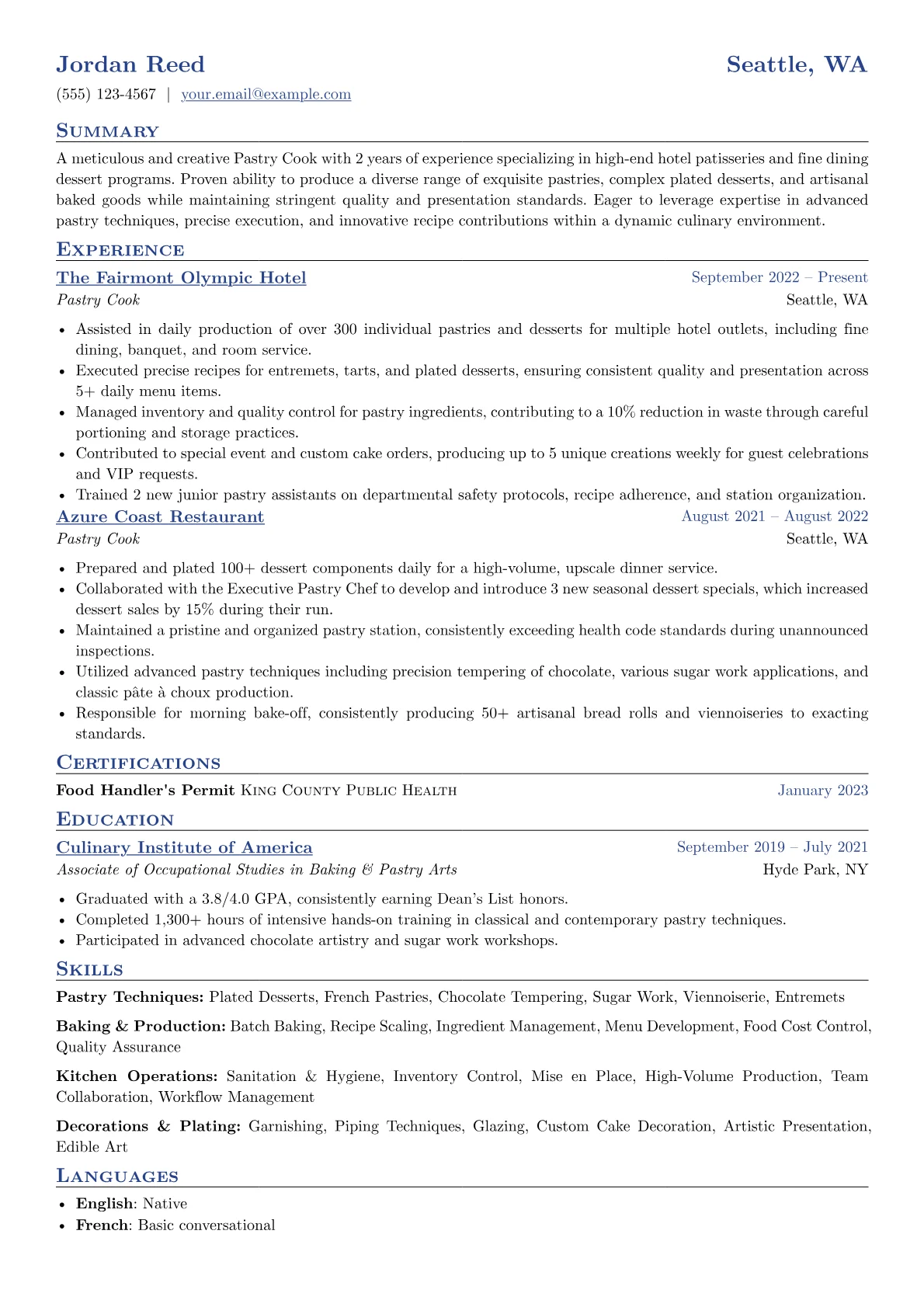 Pastry Cook version - Page 1