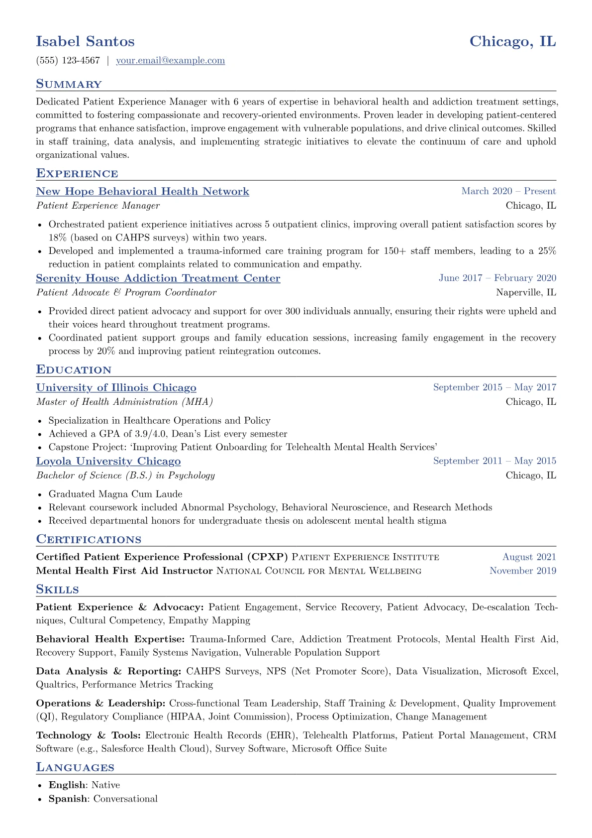 Behavioral Health Focus version - Page 1