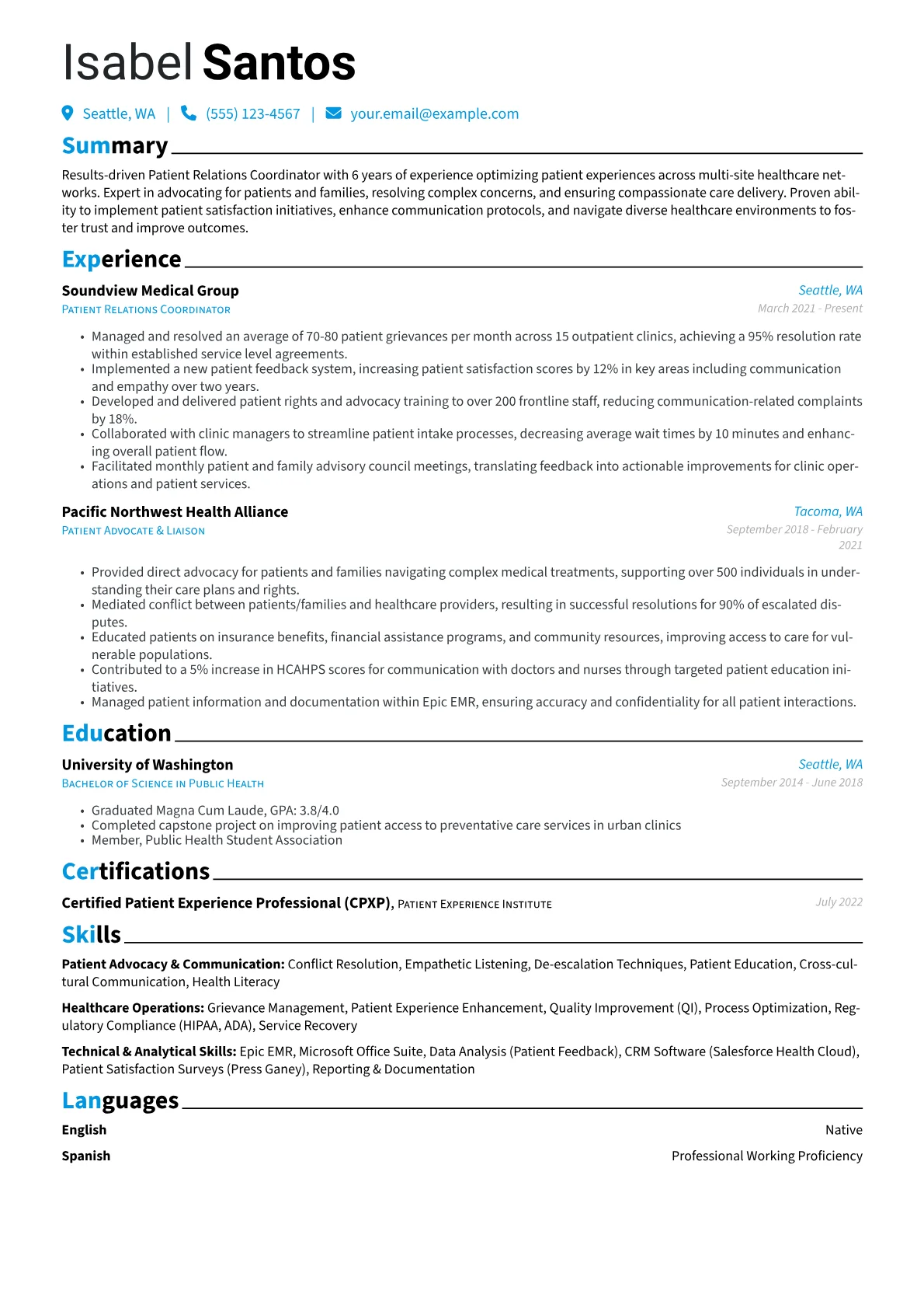 Patient Relations version - Page 1