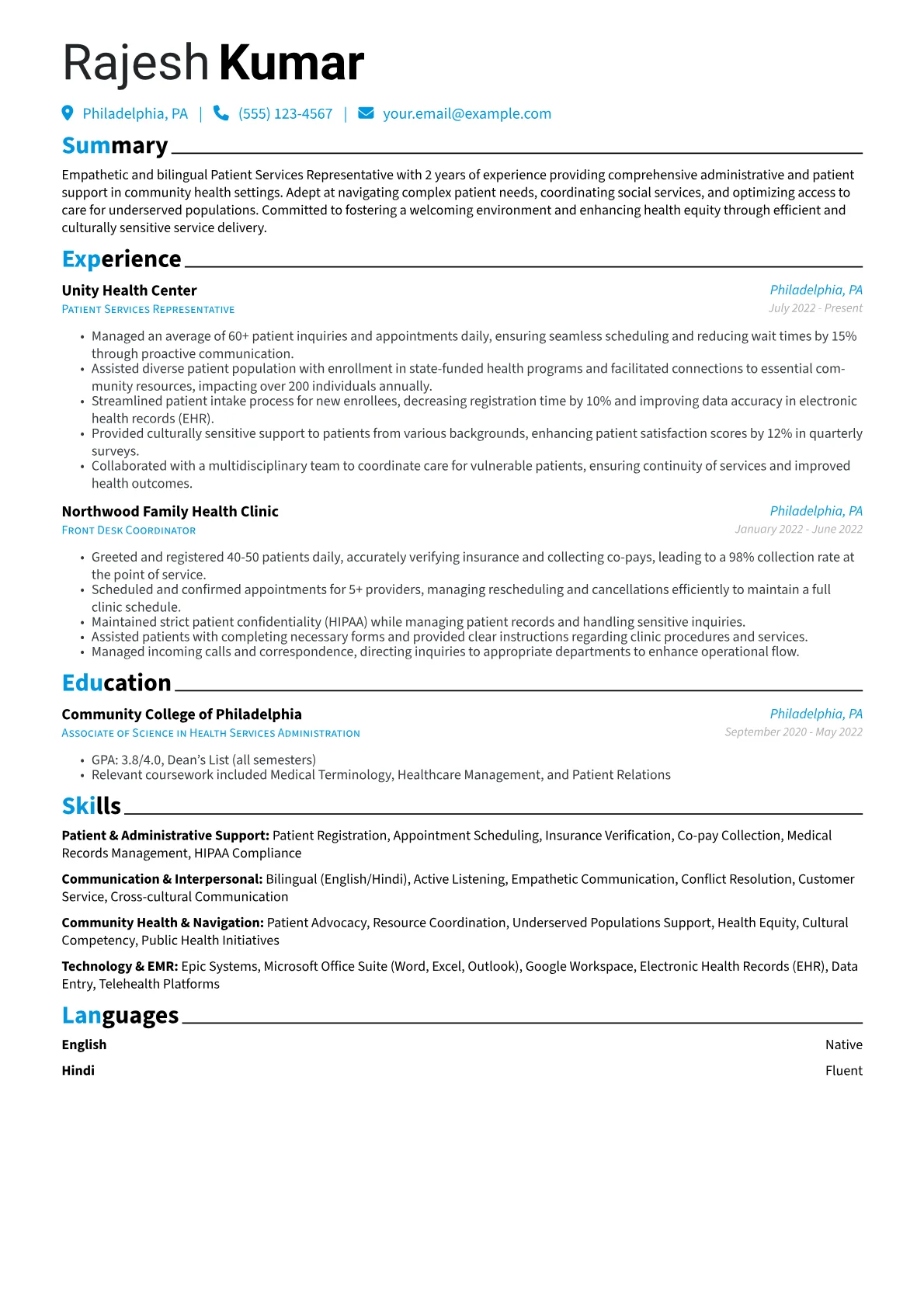 Community Health version - Page 1