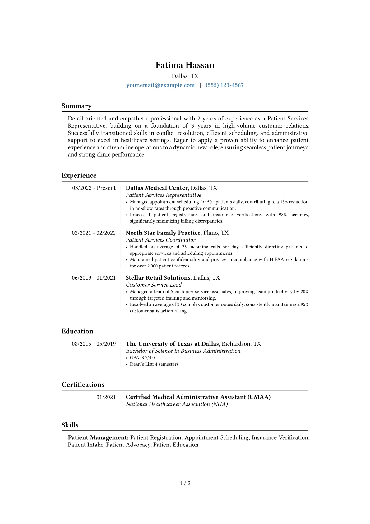 Career changer version - Page 1