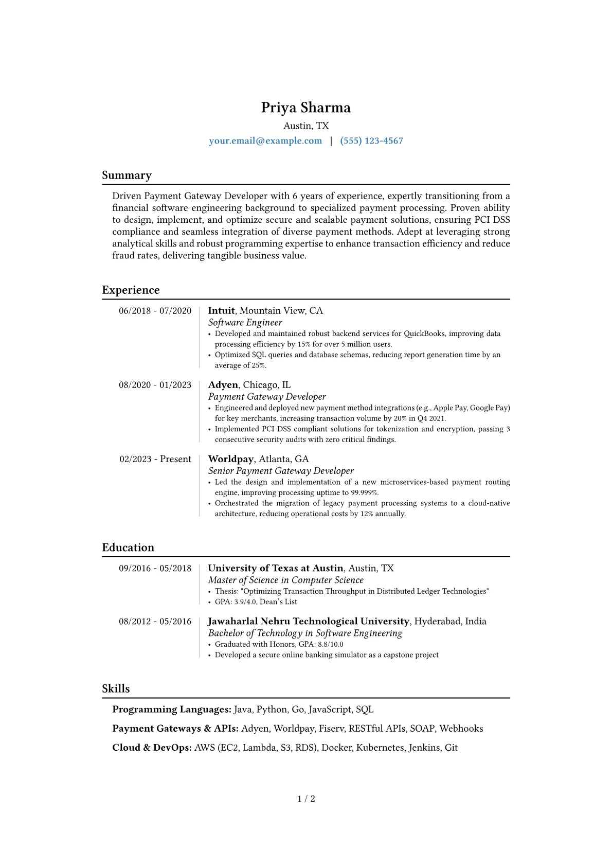 Career changer version - Page 1