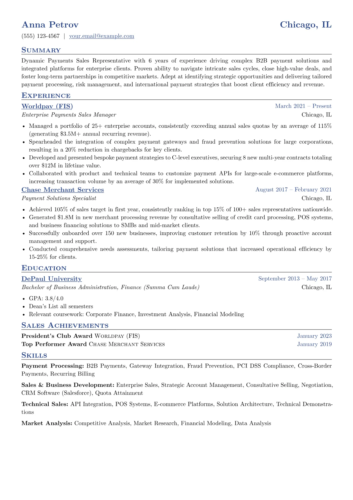 Payments Sales version - Page 1