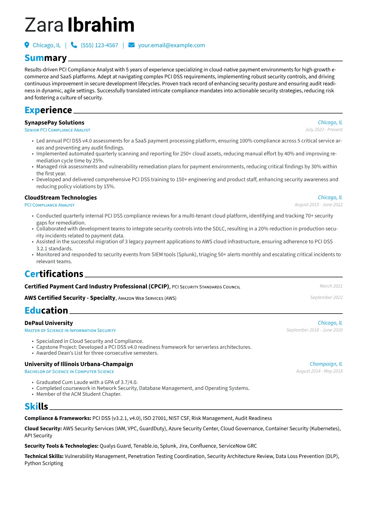 PCI Compliance Analyst version - Page 1