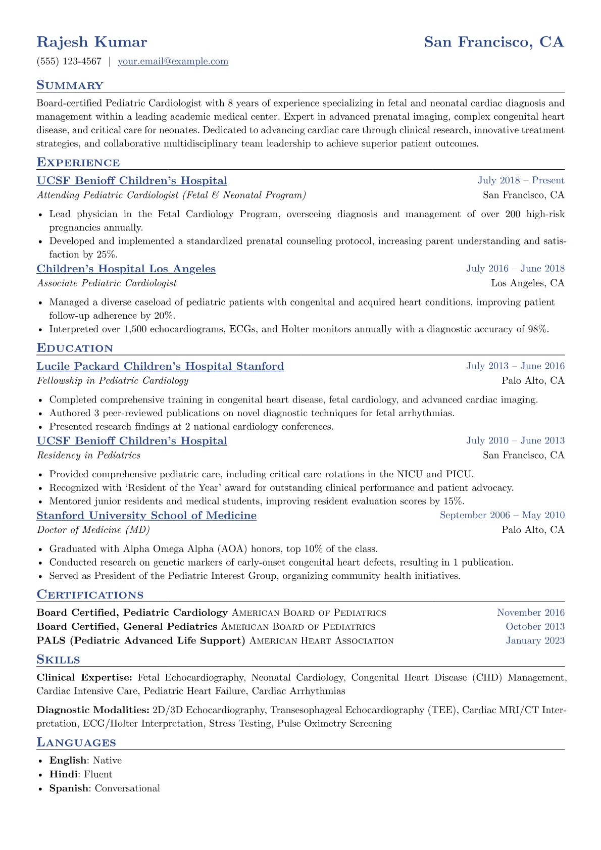 Pediatric Cardiologist version - Page 1