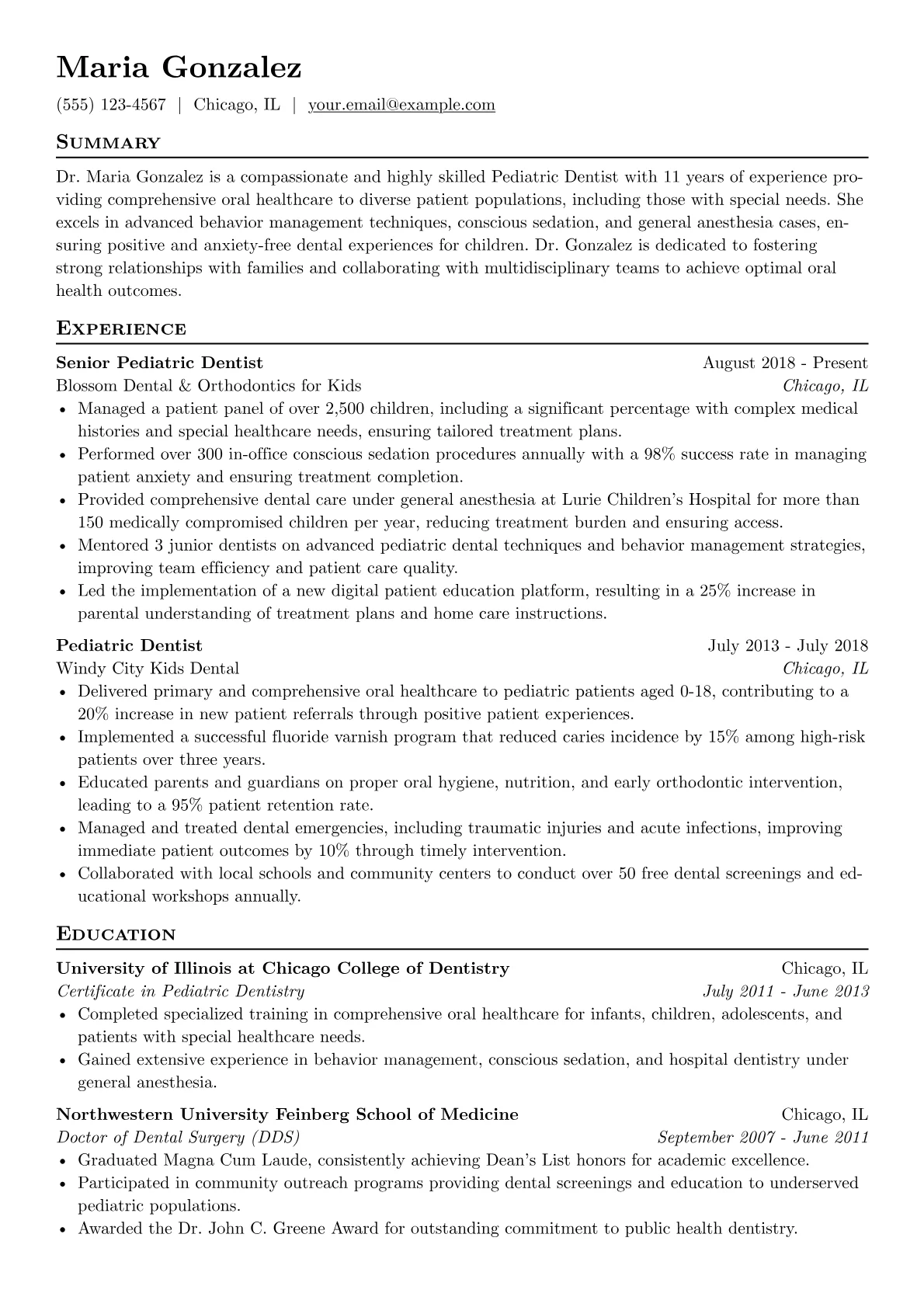 Pediatric Dentist version - Page 1