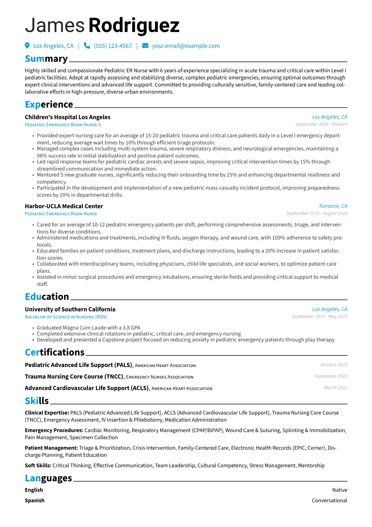 Pediatric ER Nurse version - Page 1