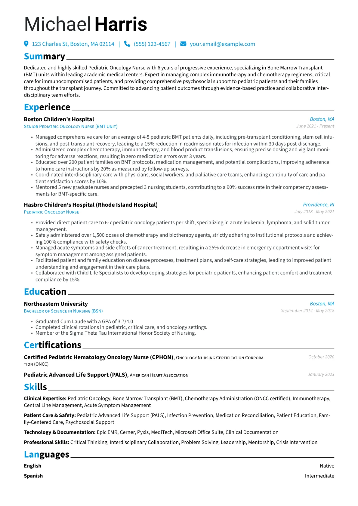 Pediatric Oncology version - Page 1