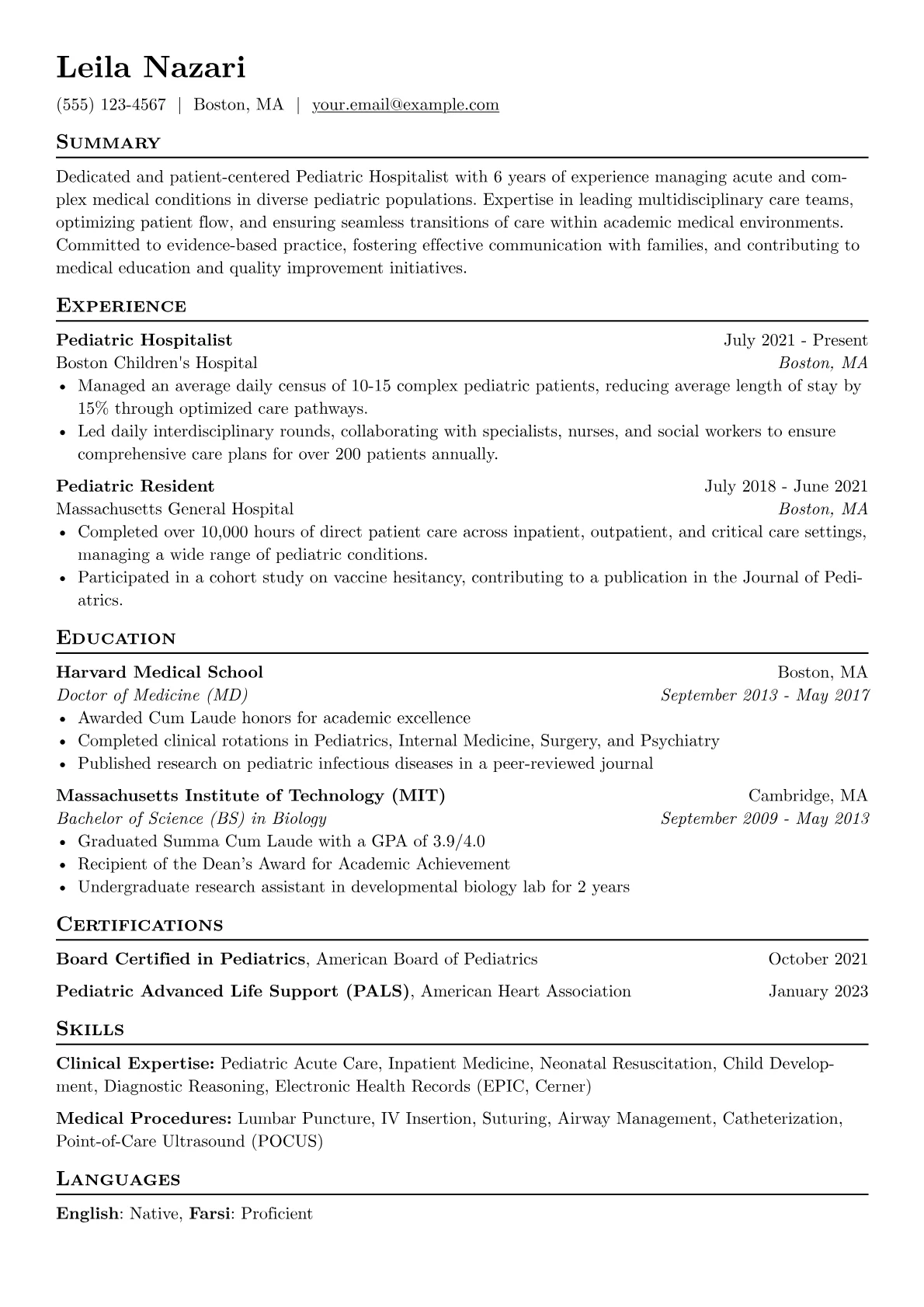 Pediatric Hospitalist version - Page 1