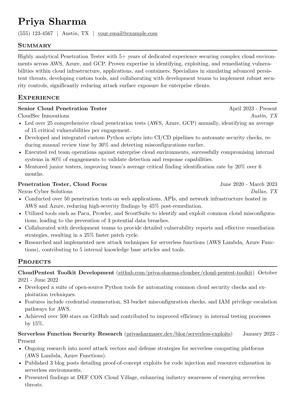 Cloud Security Specialist version - Page 1