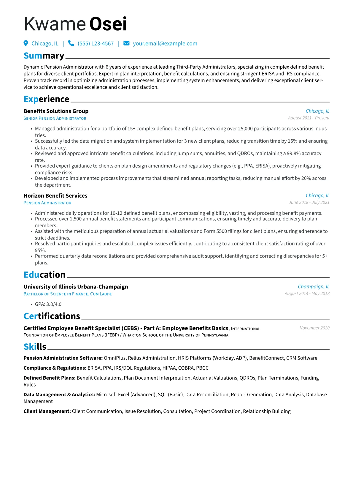 Pension Administrator version - Page 1