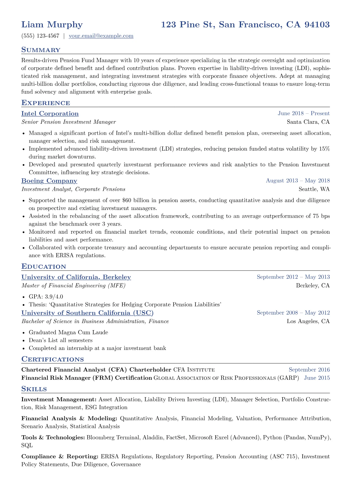 Corporate Pension Fund version - Page 1
