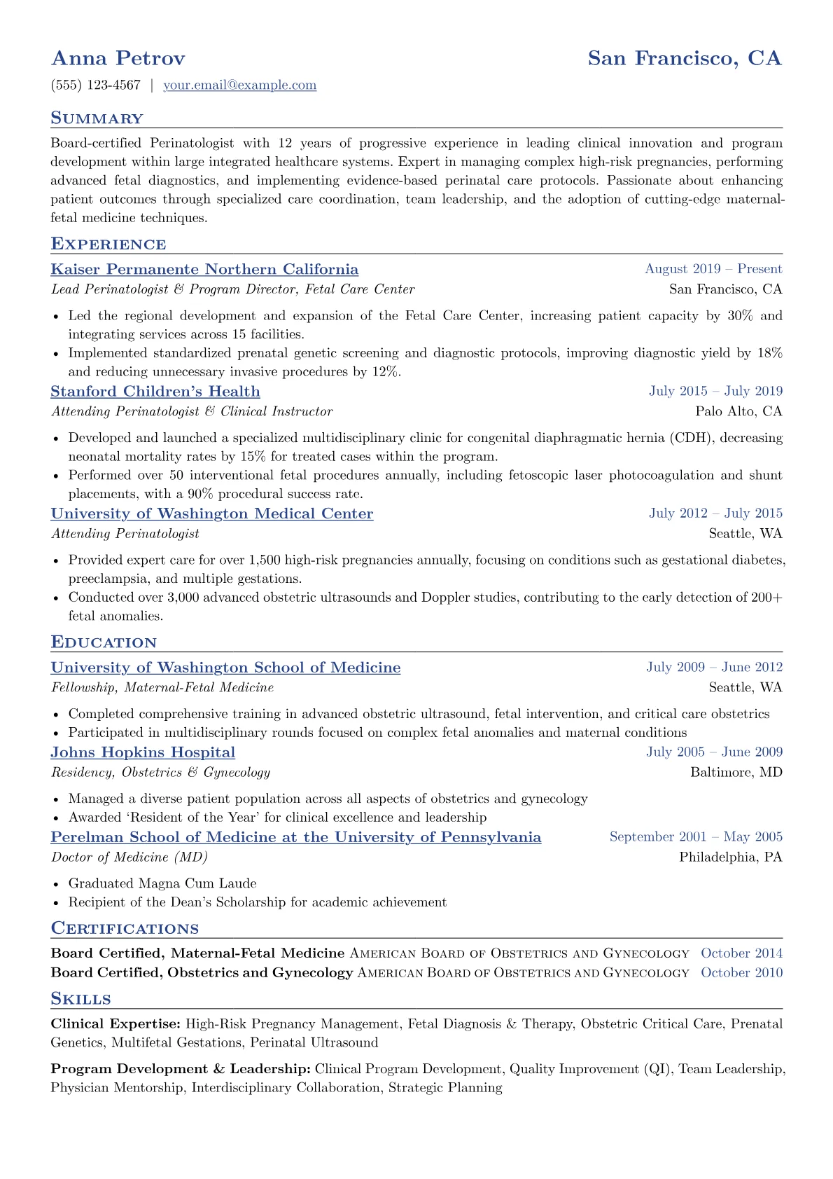Perinatologist version - Page 1