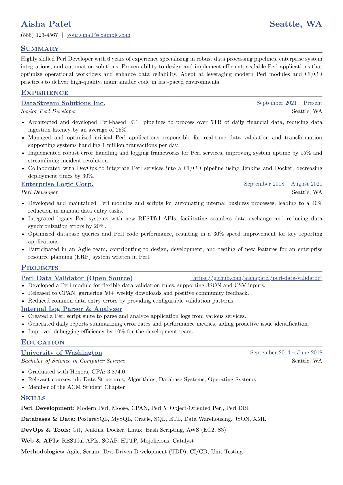 Perl Developer - Data version - Page 1
