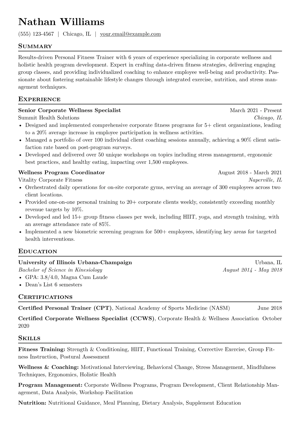 Fitness Training version - Page 1