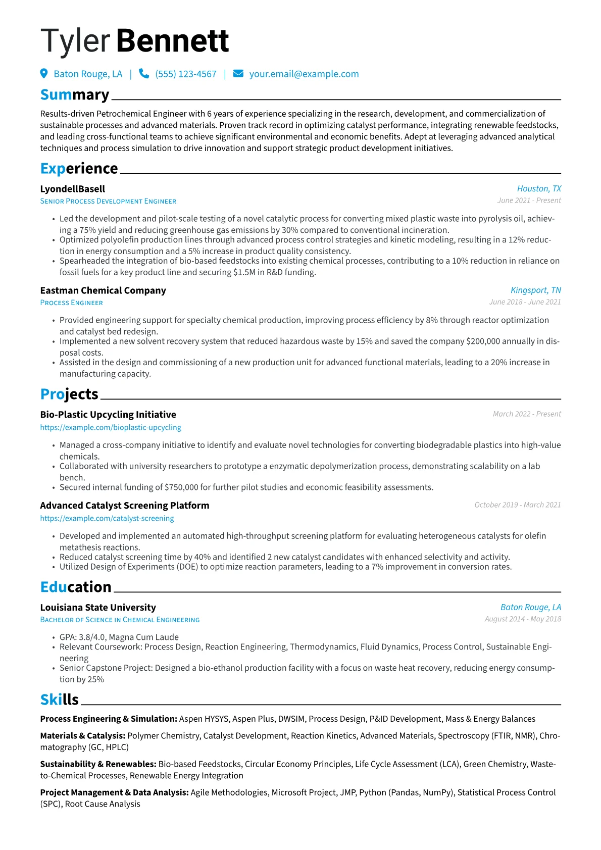 Petrochemical Engineer version - Page 1
