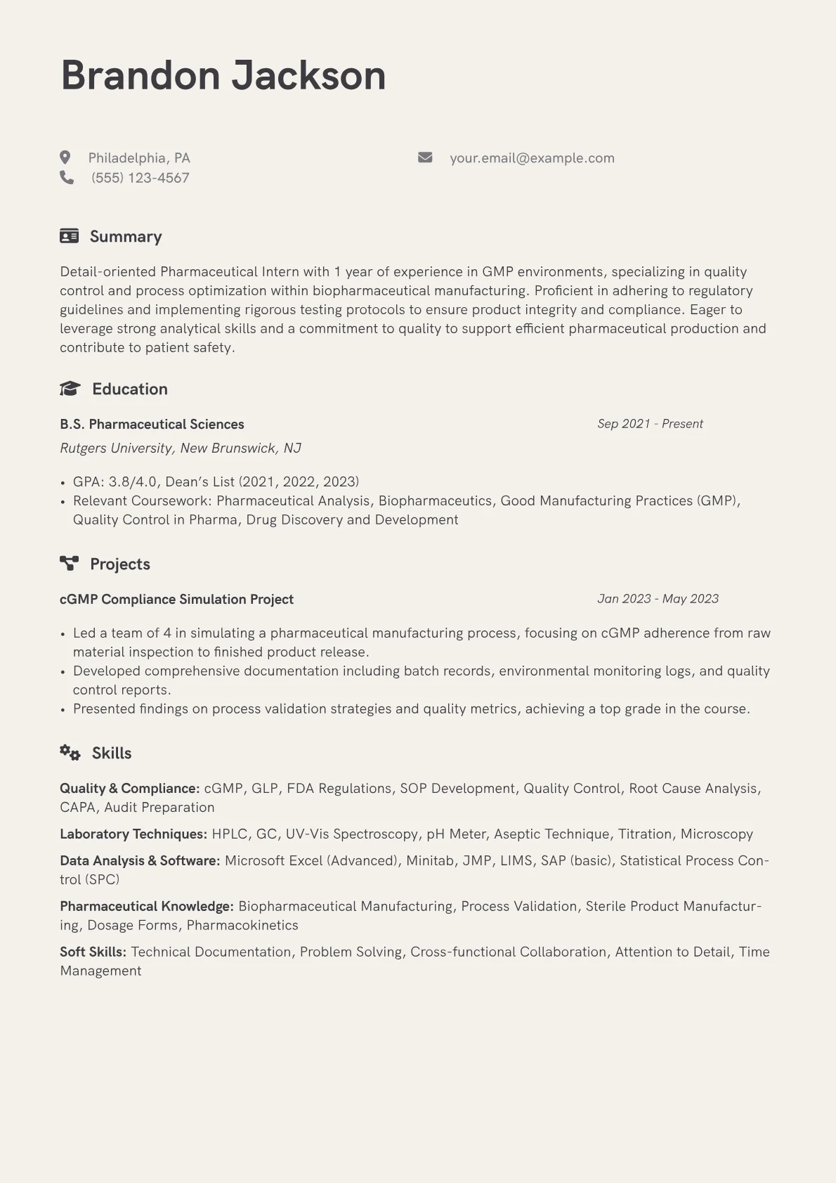 Pharmaceutical Intern version - Page 1