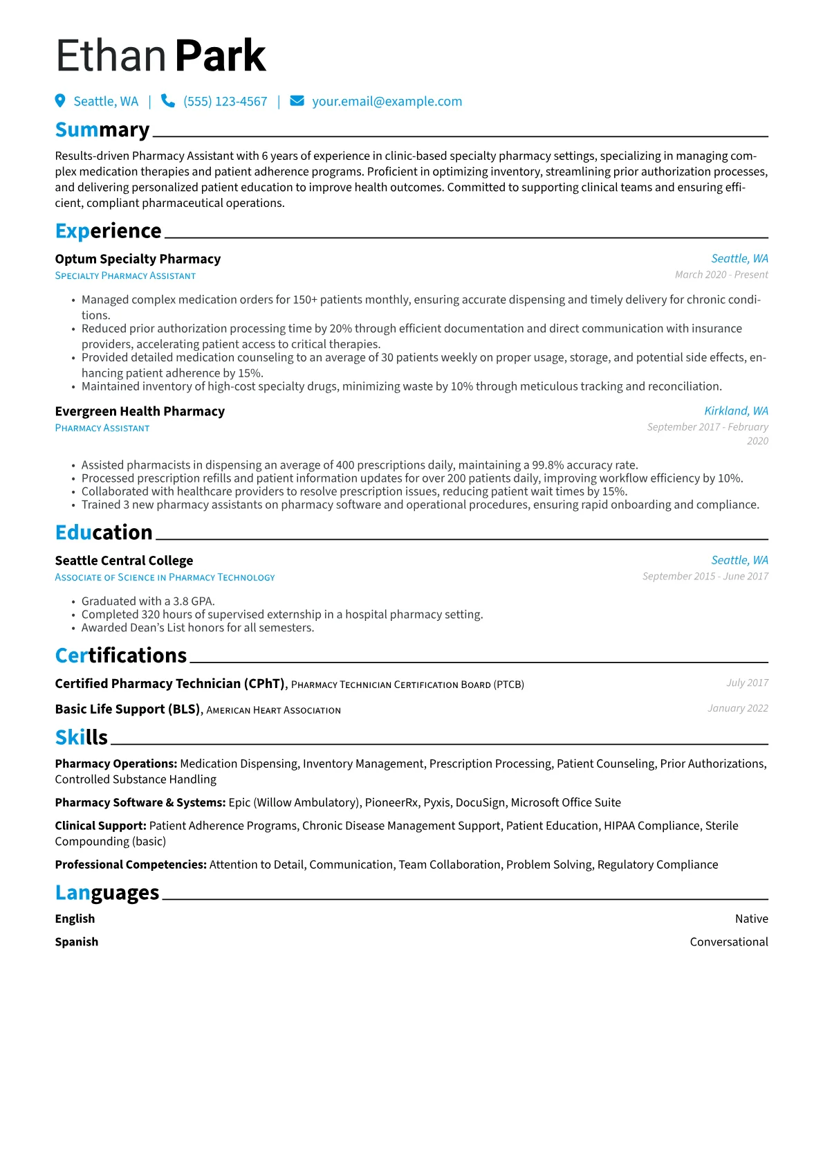Pharmacy Assistant version - Page 1