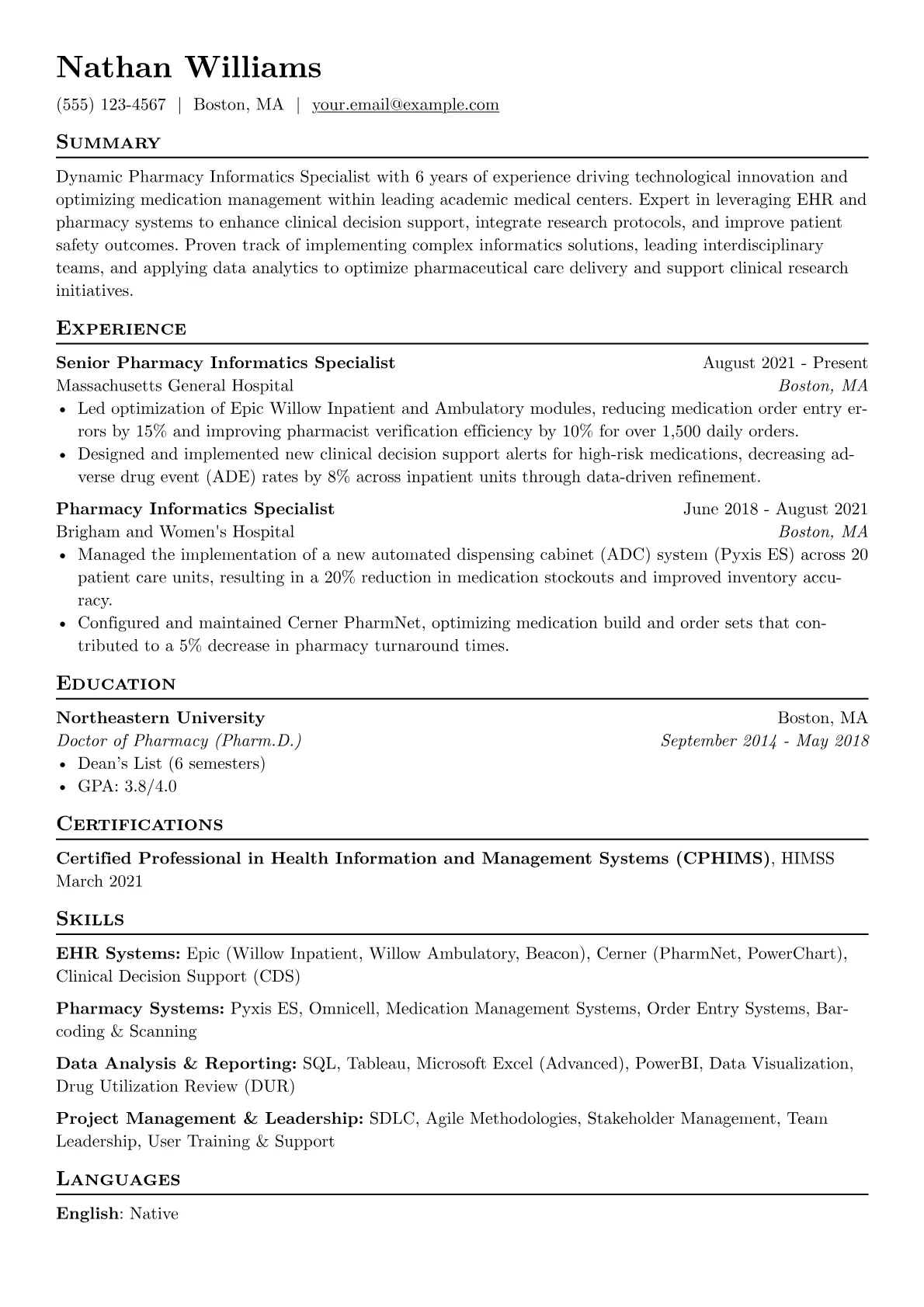 Pharmacy Informatics version - Page 1